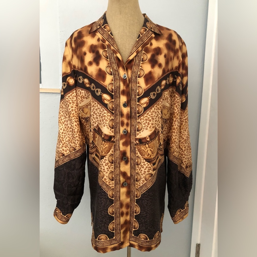 Escada Multi Print Accented With Leopard Print - … - image 2